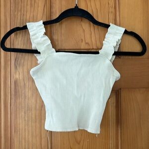 Cream tank top, cropped